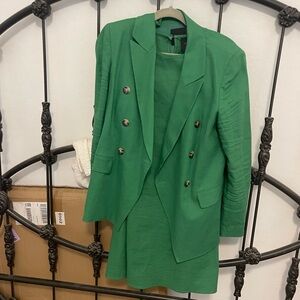 Alex Marie Green Linen Blend Shift Dress